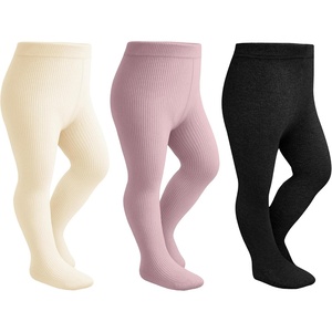 image:imageStelle Toddler Girls Tights Baby Cable Knit Stockings Thick Cotton LeggingDusty Roseivoryblack