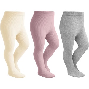 image:imageStelle Toddler Girls Tights Baby Cable Knit Stockings Thick Cotton LeggingDusty Roseivorygrey