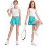image:imageStelle Girls 2 in 1 Butterfly Shorts Flowy Athletic Shorts with PocketAqua Blue