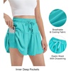 image:imageStelle Girls 2 in 1 Butterfly Shorts Flowy Athletic Shorts with PocketAqua Blue