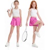 image:imageStelle Girls 2 in 1 Butterfly Shorts Flowy Athletic Shorts with PocketCotton Candy