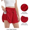 image:imageStelle Girls 2 in 1 Butterfly Shorts Flowy Athletic Shorts with PocketRed