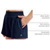 image:imageStelle Girls 2in1 Athletic Shorts with Zipper Pockets for Running SportsNavy