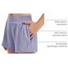 image:imageStelle Girls 2in1 Athletic Shorts with Zipper Pockets for Running SportsPurple Haze