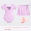 image:imageStelle Girls Ballet Leotards Toddler Dance Combo with Skirt and Tights2lavender Bow Back