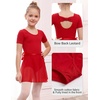 image:imageStelle Girls Ballet Leotards Toddler Dance Combo with Skirt and Tights2red Bow Back