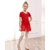 image:imageStelle Girls Ballet Leotards Toddler Dance Combo with Skirt and Tights2red Bow Back