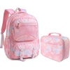 image:imageStelle Girls School Backpack Butterfly BookbagRL with Lunch Box FRainbow Pink With Lunch Box