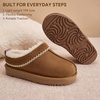 image:imageStelle Girls Slippers Kids Fuzzy House Shoes SlipOn Indoor OutdoorChestnut