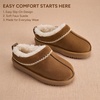image:imageStelle Girls Slippers Kids Fuzzy House Shoes SlipOn Indoor OutdoorChestnut