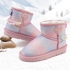 image:imageStelle Girls Winter Boots Warm Fur Lined Snow BootsRainbow Blue