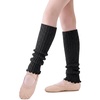 image:imageStelle Girls Ballet Leg Warmers Kids Knit Ruffle Legwarmer Dance WarmupHeather Charcoal
