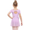 image:imageStelle Girls Ballet Leotards Toddler Dance Combo with Skirt and Tights2lavender Bow Back