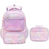 image:imageStelle Girls School Backpack Butterfly BookbagRL with Lunch Box FRainbow Lavender With Lunch Box