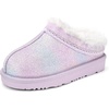 image:imageStelle Girls Slippers Kids Fuzzy House Shoes SlipOn Indoor OutdoorDream Frost