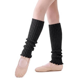 image:imageStelle Girls Ballet Leg Warmers Kids Knit Ruffle Legwarmer Dance WarmupHeather Charcoal