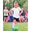 image:imageStelle Athletic Shirts for Girls Short Sleeve Soccer Active Tshirts KidsWhite