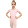 image:imageStelle Ballet Leotards for Girls Short Sleeve Gymnastics Dance Outfit 216YBallet Pink
