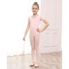 image:imageStelle Ballet Leotards for Girls Short Sleeve Gymnastics Dance Outfit 216YBallet Pink