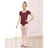 image:imageStelle Ballet Leotards for Girls Short Sleeve Gymnastics Dance Outfit 216YCherry