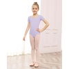 image:imageStelle Ballet Leotards for Girls Short Sleeve Gymnastics Dance Outfit 216YLavender