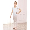 image:imageStelle Ballet Leotards for Girls Short Sleeve Gymnastics Dance Outfit 216YWhite