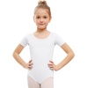 image:imageStelle Ballet Leotards for Girls Short Sleeve Gymnastics Dance Outfit 216YWhite