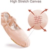 image:imageStelle Ballet Shoes for Women Highly Stretch Canvas Split Sole Dance YogaBallet Pink