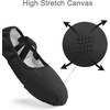 image:imageStelle Ballet Shoes for Women Highly Stretch Canvas Split Sole Dance YogaBlack