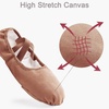 image:imageStelle Ballet Shoes for Women Highly Stretch Canvas Split Sole Dance YogaTan
