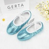 image:imageStelle Ballet Slippers for Girls Glitter Metallic Vegan Leather Full SoleBlue