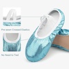 image:imageStelle Ballet Slippers for Girls Glitter Metallic Vegan Leather Full SoleBlue