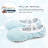 image:imageStelle Ballet Slippers for Girls Glitter Metallic Vegan Leather Full SoleBlue Glitter