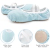 image:imageStelle Ballet Slippers for Girls Glitter Metallic Vegan Leather Full SoleBlue Glitter