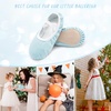 image:imageStelle Ballet Slippers for Girls Glitter Metallic Vegan Leather Full SoleBlue Glitter