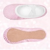 image:imageStelle Ballet Slippers for Girls Glitter Metallic Vegan Leather Full SoleDusty Pink