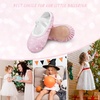 image:imageStelle Ballet Slippers for Girls Glitter Metallic Vegan Leather Full SoleDusty Pink