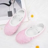 image:imageStelle Ballet Slippers for Girls Glitter Metallic Vegan Leather Full SoleDusty Pink