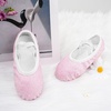 image:imageStelle Ballet Slippers for Girls Glitter Metallic Vegan Leather Full SoleDusty Pink