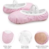 image:imageStelle Ballet Slippers for Girls Glitter Metallic Vegan Leather Full SoleDusty Pink