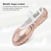 image:imageStelle Ballet Slippers for Girls Glitter Metallic Vegan Leather Full SoleGold