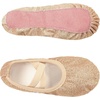 image:imageStelle Ballet Slippers for Girls Glitter Metallic Vegan Leather Full SoleGold Glitter