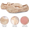 image:imageStelle Ballet Slippers for Girls Glitter Metallic Vegan Leather Full SoleGold Glitter