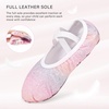 image:imageStelle Ballet Slippers for Girls Glitter Metallic Vegan Leather Full SolePink Ombre