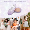 image:imageStelle Ballet Slippers for Girls Glitter Metallic Vegan Leather Full SolePurple Glitter