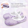 image:imageStelle Ballet Slippers for Girls Glitter Metallic Vegan Leather Full SolePurple Glitter
