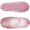 image:imageStelle Ballet Slippers for Girls Glitter Metallic Vegan Leather Full SoleRose Glitter