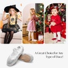 image:imageStelle Ballet Slippers for Girls Glitter Metallic Vegan Leather Full SoleSilver