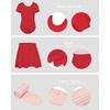 image:imageStelle Girls Ballet Leotards Dance Outfits with Skirt and Footed Tights01red