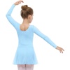 image:imageStelle Girls Ballet Leotards Dance Outfits with Skirt and Footed Tights04bluelong Sleeve